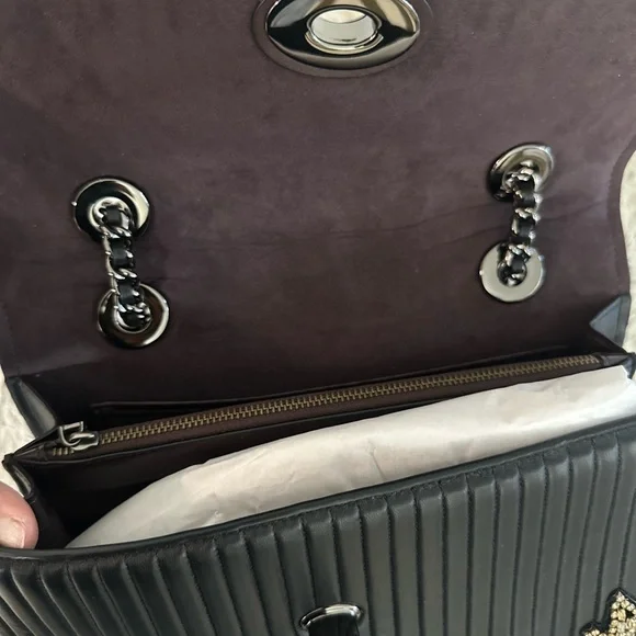 Coach Parker Chain Black Studded Shoulder Bag